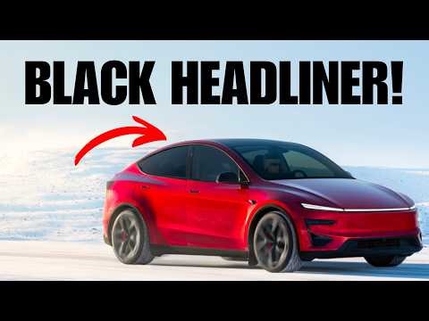 He Swapped The OEM Black Headliner on Model Y Perf