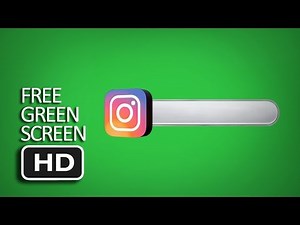 Free Green Screen - Instagram Logo + Bar Template