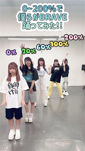 0~200%で『僕らがBRAVE』踊ってみた!! #アオハルブレイブ