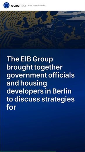 EIB Group Funds Affordable Housing in Germany #Shorts