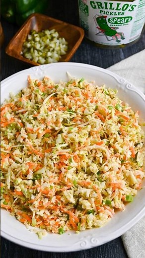 Southern Vinegar Slaw with Dill Pickles