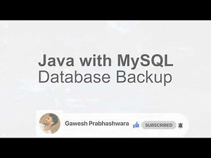 Java with MySQL Database BackUp