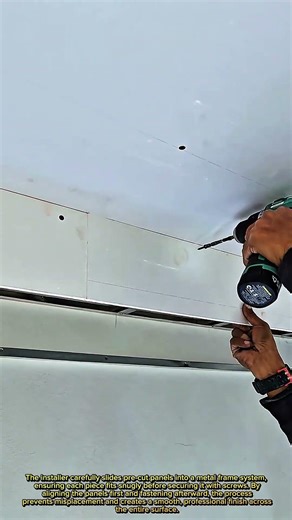 Ceiling Panel Installation Hack – Clean Fit with Hidden Precision!