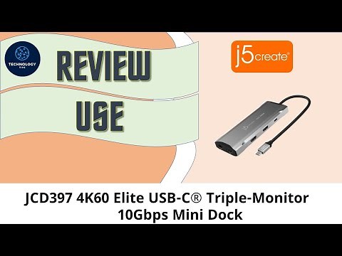 Review j5create JCD397 4K60 Elite USB C® Triple Monitor 10Gbps Mini Dock : Unbox, Setup & Use