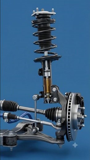 How a MacPherson Strut Suspension Works #Suspension #MacPhersonStrut #ShockAbsorber #CarSuspension
