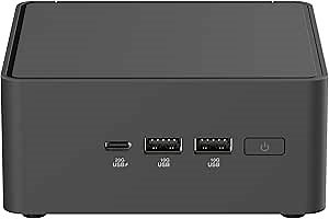ASUS NUC 15 Pro Tall Barebones Mini PC with Intel Series 1 Core 3 100U, up to 96GB DDR5 RAM, Dual Storage Design, Thunderbolt™ 4, Wi-Fi 7 & Bluetooth 5.4, Toolless Chassis Access, VESA Mount Included