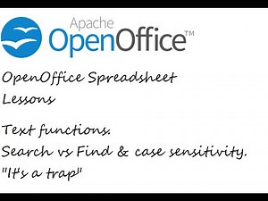 Openoffice Spreadsheet Search vs Find Case Sensitive