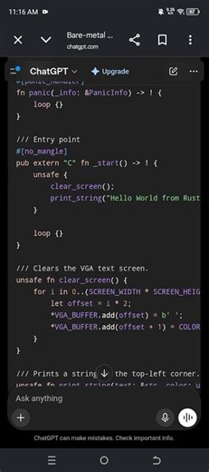 Coding a Bare-Metal Rust Bootloader Using GPT #rustlang #bootloader #chatgpt