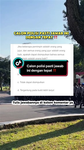 Coba mana yang paling tepat ?! Buat kamu yang tertarik daftar Sekolah Kedinasan, TNI POLRI. Yuk persiapkan diri bareng Taruna AdamHawa Jangan lupa follow @tarunaadamhawa Temukan banyak informasi terupdate dan kisi-kisi soal yg bikin kamu lebih mateng. #seleksiTNIpolri #kedinasan #sekolahkedinasan #infokedinasan #seleksikedinasan