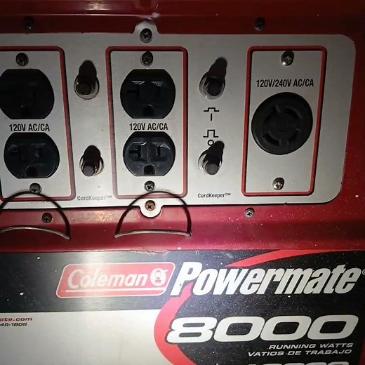 Coleman Powermate 8000 watt generator overvoltage. 157 volts. AVR Automatic Voltage Regulator.