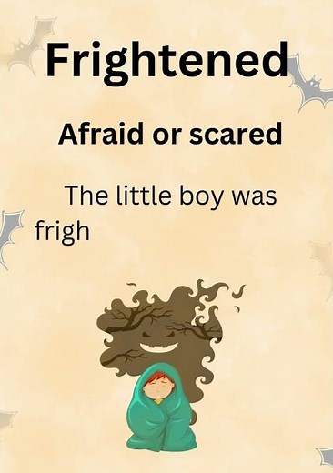 Vocabulary Word: Frightened | Meaning & Example Sentence | Learn English Easily