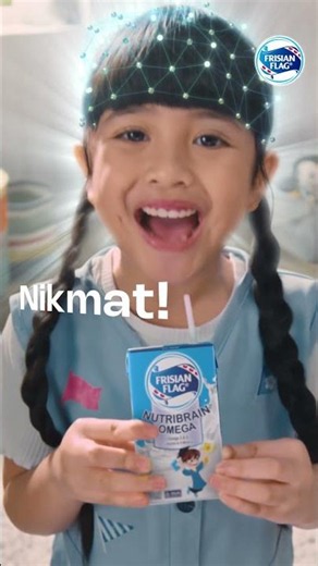 Frisian Flag Nutribrain, With Omega 3&6, Accompanies His Careful Steps!