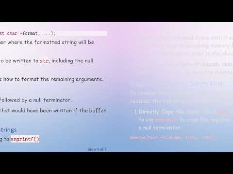 Understanding snprintf() and Out-of-Bounds Reads: Why Data Needs to be Null-Terminated