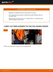 How to change rear anti roll bar links on Honda CR-V II – replacement guide