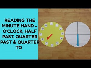 Telling the time in analogue (part 2) O'clock, half past, quarter past & quarter to
