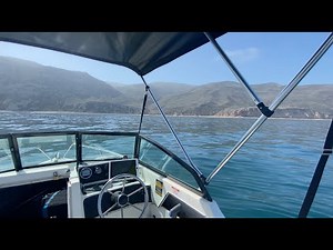 Crossing to Channel Islands in a small boat - Cruising Santa Barbara coast - 4K