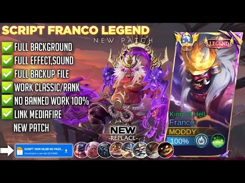 Update Script Skin Franco Legend King of Hell no Password, Full Effect & Voice