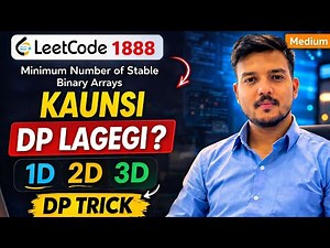 LeetCode 3129 | Find All Possible Stable Binary Arrays I | DP 1D/2D Optimization Trick