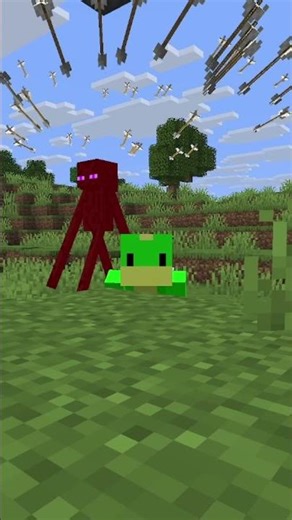 How to Hit an Enderman with an Arrow #minecraft