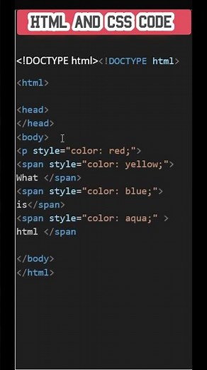 How we create a css code #html #css #style #tag