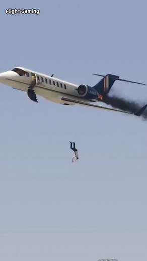 598K views · 882 reactions | Pilot Jumps Out Midair After Engine Catches Fire #fblifestyle #gaming #short #viralvideo | Flight Gaming | Facebook