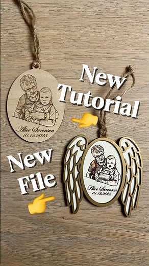 Photo to SVG → Personalized Laser Ornament