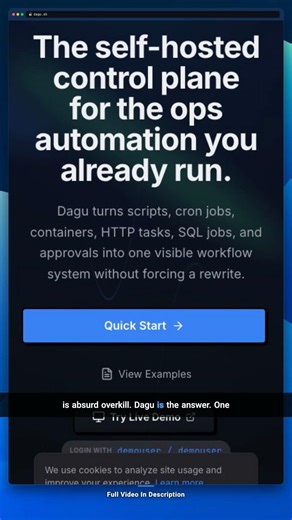Dagu: Airflow Without the Airflow — A Single-Binary Workflow Engine #Shorts