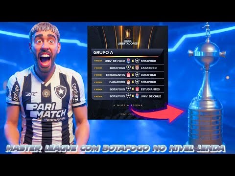 🏆AO VIVO | MASTER LEAGUE COM BOTAFOGO dia de LIBERTADORES | PES 2026 PATCH BMPES 26 | Versão 14.8