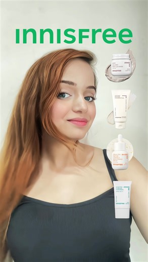 Aanchal Udavant on Instagram: "My current skincare routine is all about clear pores, glow, and protection 🌿 I start with the Super Volcanic Pore Clay Mask to detox and clear out impurities. Then I cleanse with the Volcanic BHA Pore Cleansing Foam for deep pore care. Next comes the Vitamin C Green Tea Enzyme Brightening Serum for a fresh, healthy glow. I finish with the Pore-less Sunscreen to protect my skin and keep it smooth all day 💚"