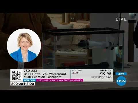 Bell + Howell 2pack Waterproof MultiFunction Flashlights
