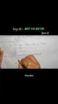 Day 16 of 30: BIT VS BYTE (PART 1) Simple Computer basics for beginners #learnwithme#computerbasics