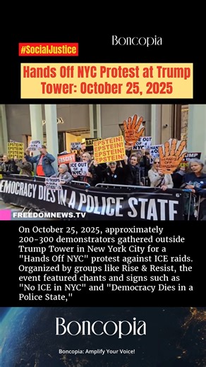 130K views · 9.6K reactions | Hands Off NYC Protest at Trump Tower:...