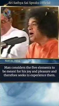 Your Life Depends on the Welfare of the World | Sri Sathya Sai Speaks | Nov 21, 1994