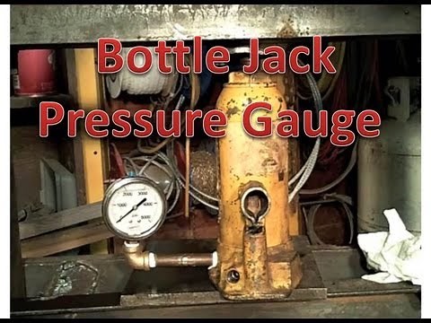 Adding pressure gauge to a bottle jack.
