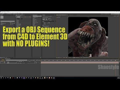 Export OBJ sequence with no plugins to Element 3d (C4D Tutorial)