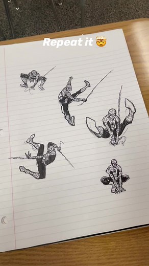 How to draw Spider-Man in school 🤯 #fyp #drawing #spiderman #marvel #FindYourEdge #peterparker