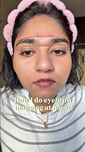 How I shape my eyebrows AT HOME✨️ Eyebrow Mapping #eyebrows #eyebrowtutorial #eyebrowmapping #shorts