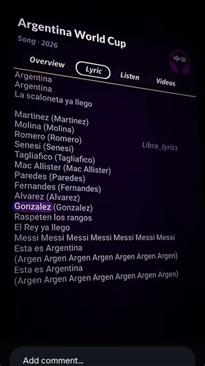 Argrentina World Cup Song 2026 #football #argentina #fyp #messi