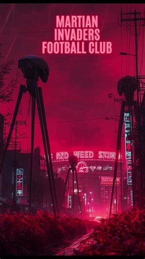 Vintage Football Wall Art – War of the worlds Sci-Fi #Football Club Poster #history #etsy