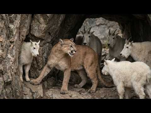 Trapped in the Cave | Mountain Goat Herd vs. Puma | FULL EPISODE | Wildlife Documentary