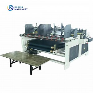 [Hot Item] Semi-Auto Corrugated Box Carton Pasting Machine Paperboard Folding Gluing Press Type Carton Folder Gluer Machine