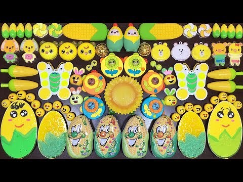 Yellow Slime | Mixing Random Things into Slime | Satisfying Videos #192