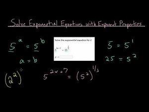 Solve Exponential Equations with Exponent Properties: Intro