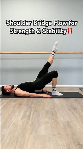 Shoulder Bridge Flow for Strength & Stability!#glutesworkout #hamstringexercises