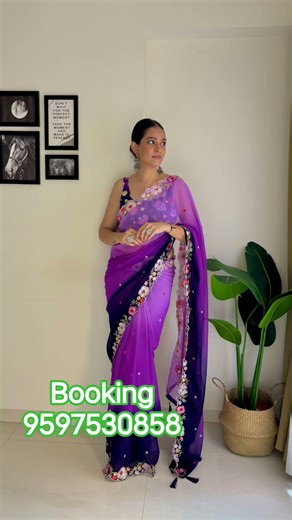 🥻Faux Georgette Saree -9597530858 #sarees#saree#trending#fashion#views#trends