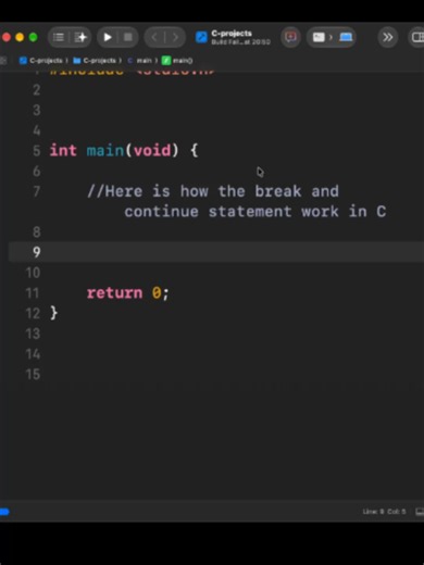 Did you know how a break and continue statement works in C, here is how.#coding #programming #C