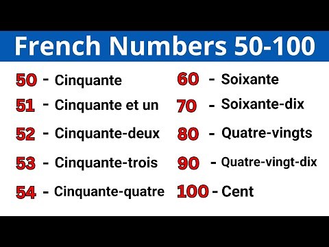 Learn French Numbers 50 to 100 | Learn French