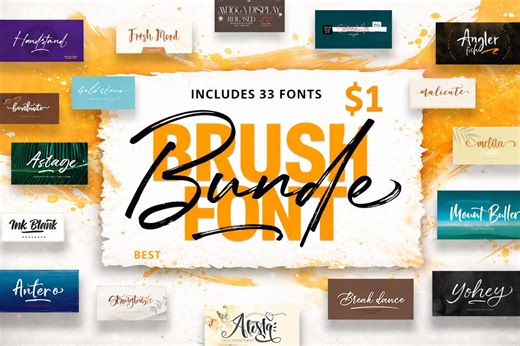 Brush Font Bundle SVG, Handwritten Script Fonts, Calligraphy Pack (instant Download) - Etsy