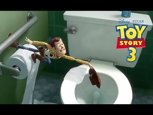 Toy Story 3 2010 | Best Scenes Woody’s Daring Escape from Sunnyside | Bathroom Scene | short clips