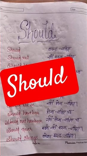 Explain about *Should* Easily